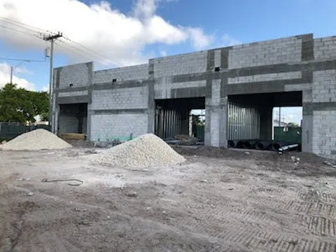 Picture of land freshly prepared for construction in Fort Lauderdale. Site prepared by compacting and smoothing sub base